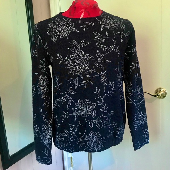 NWT! LOFT Navy Bubble Sweater - Picture 4 of 7